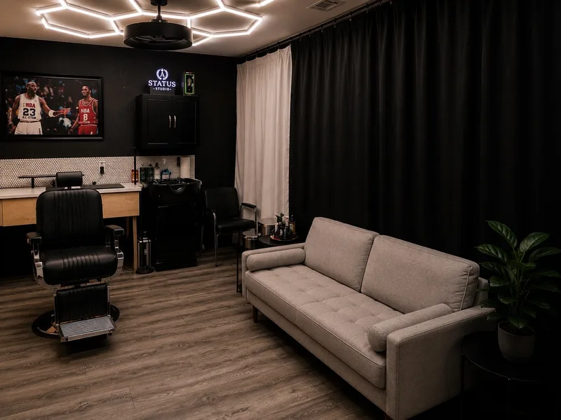 The lounge inside Status A Studio